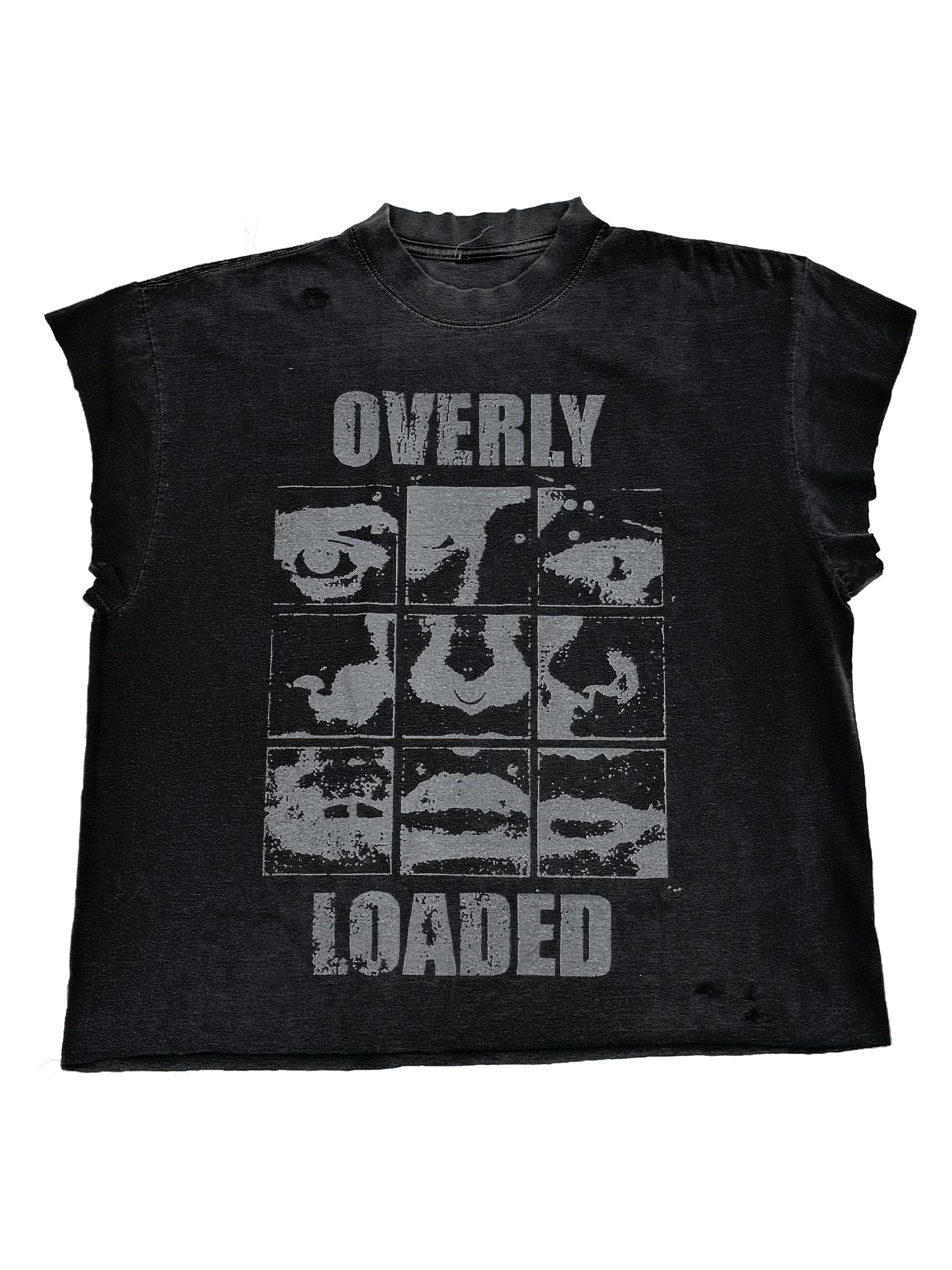 GREY SLEEVELESS FACE OL