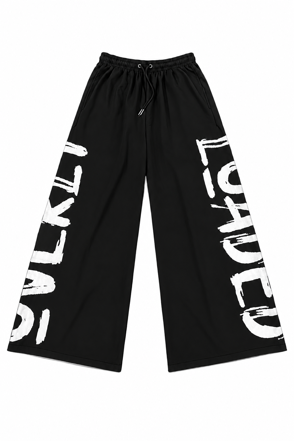 Black Oversized Nylon Pants